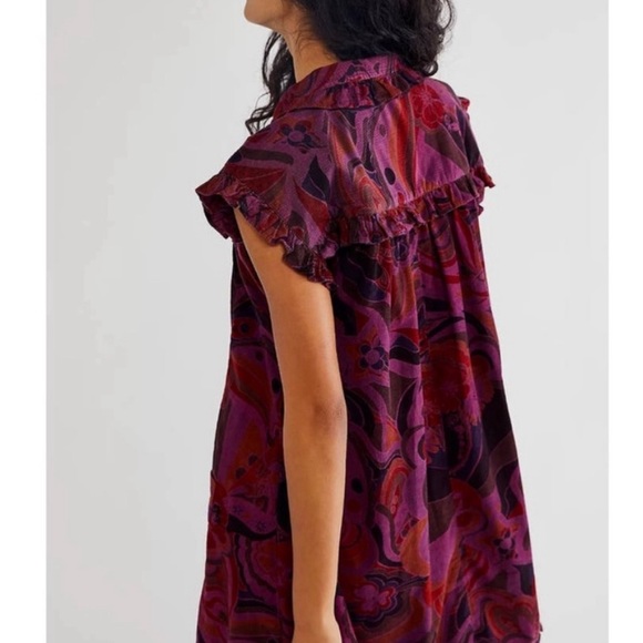 Free People Sunny days shirt dress L - Picture 2 of 4